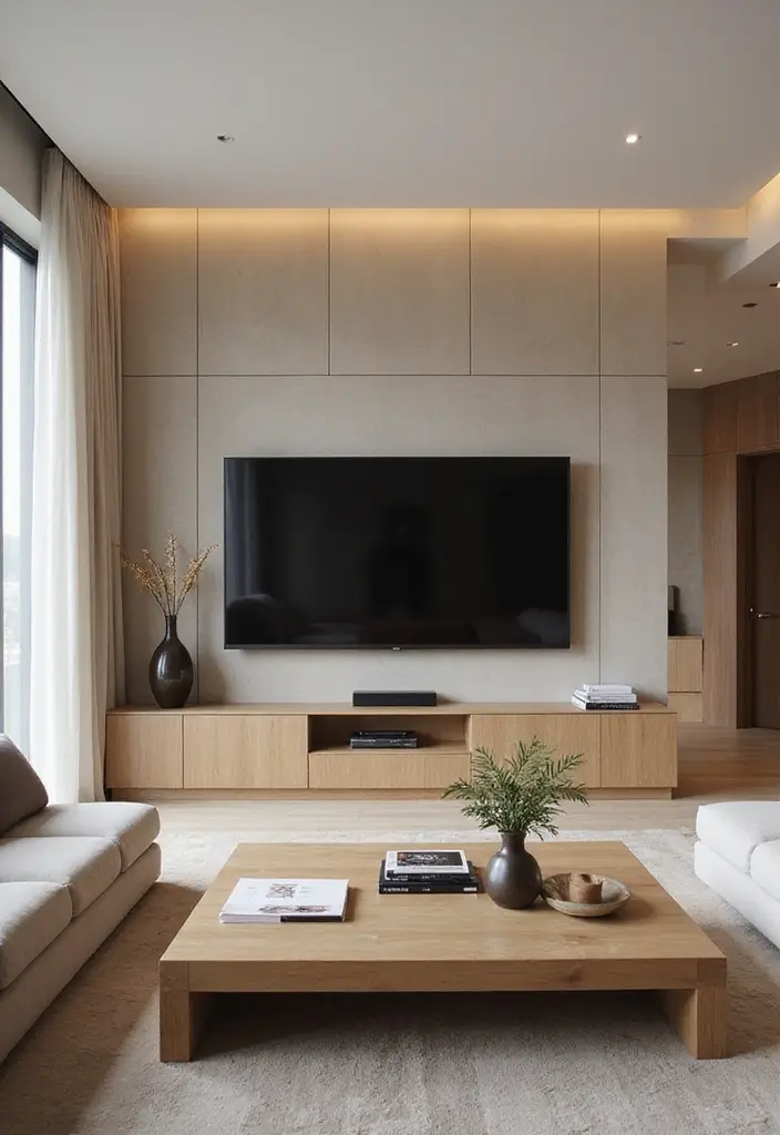 27+ Television Wall Ideas That Instantly Upgrade Your Living Room - 24. Open Concept Designs