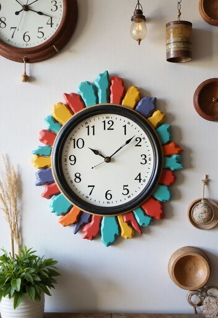 27+ Unique Wall Decor Ideas That Feel One-of-a-Kind - 10. Wall Clocks as Art