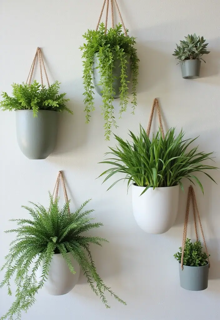 27+ Unique Wall Decor Ideas That Feel One-of-a-Kind - 12. Wall-Hanging Planters