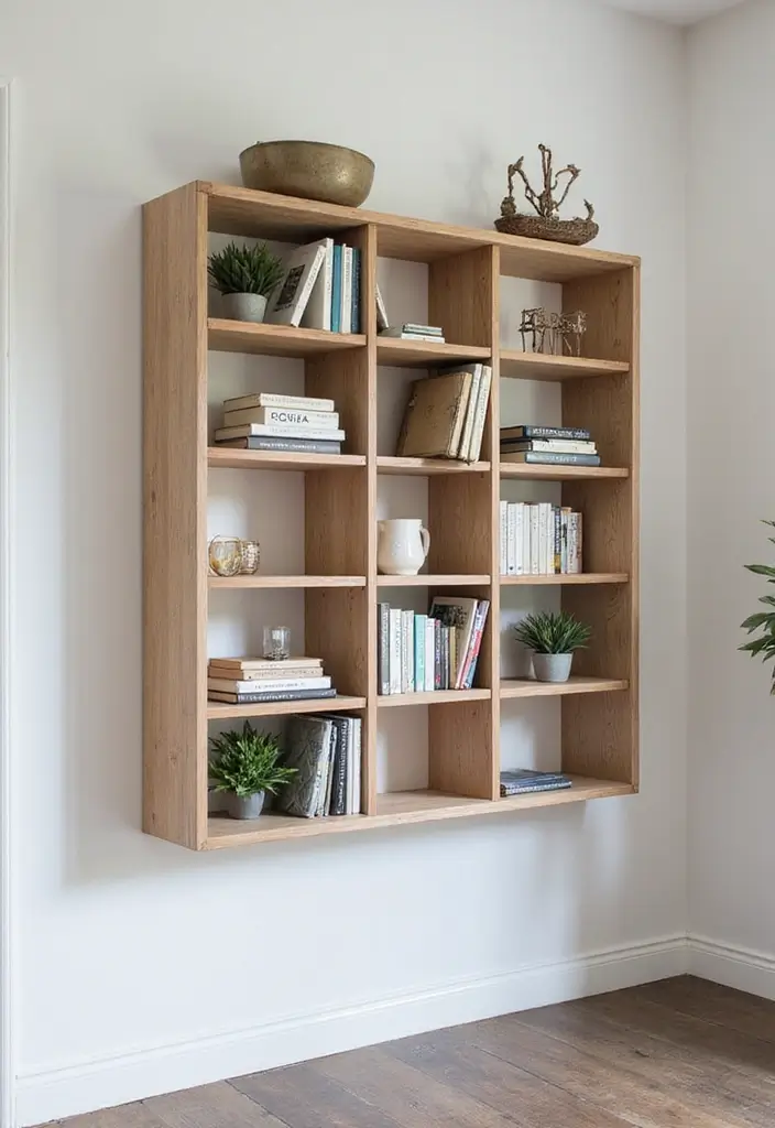 27+ Unique Wall Decor Ideas That Feel One-of-a-Kind - 22. Wall-mounted Bookshelves