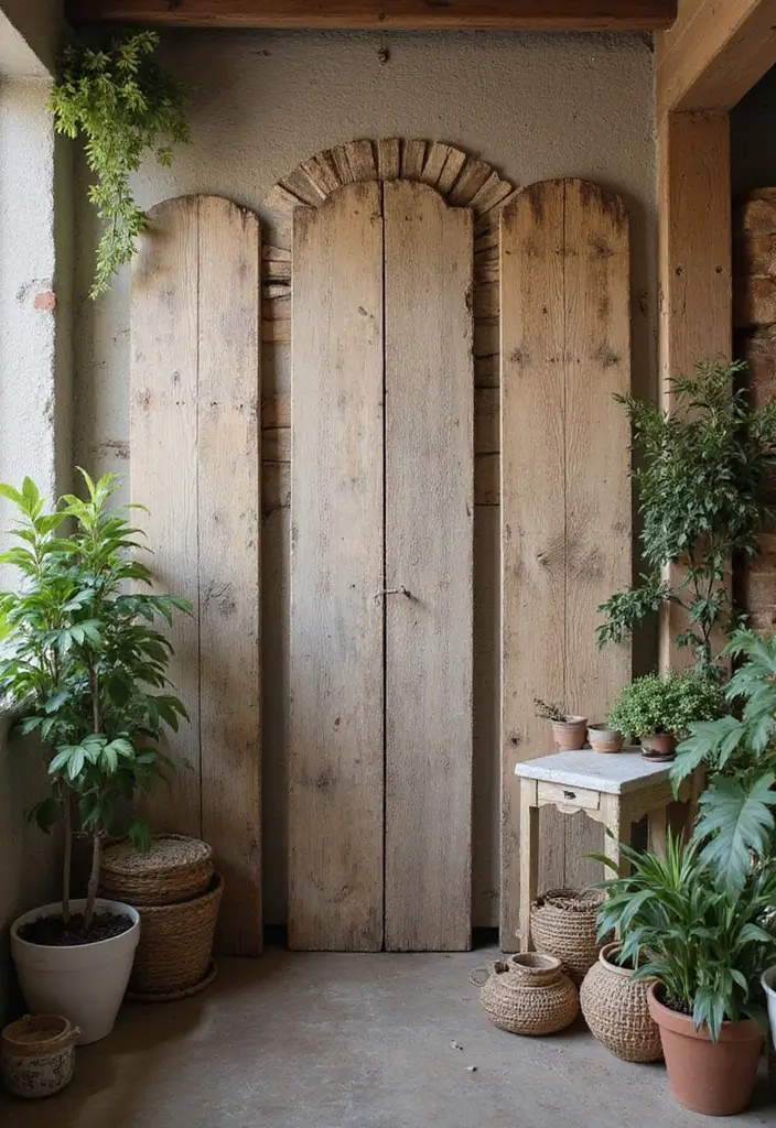 27+ Unique Wall Decor Ideas That Feel One-of-a-Kind - 3. Vintage Wooden Panels