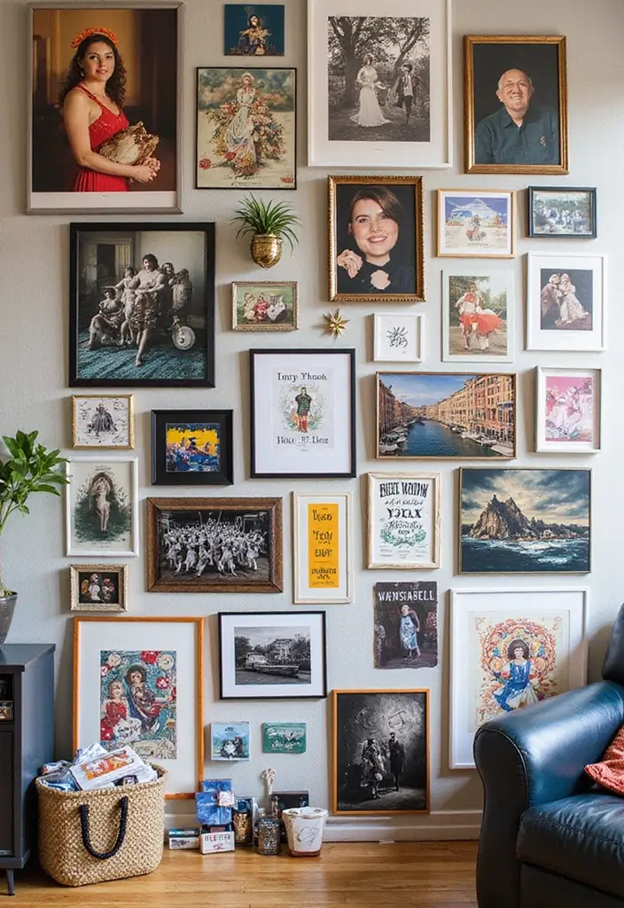 27+ Wall Design Ideas That Add Personality to Your Home - 16. Themed Collage Wall