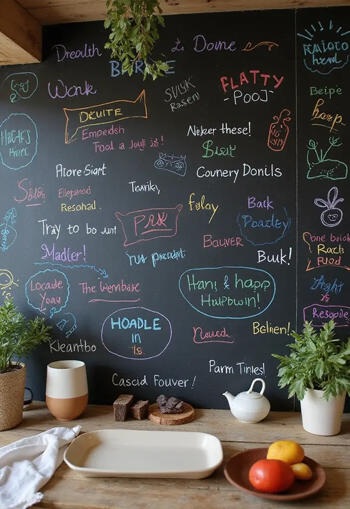 27+ Wall Design Ideas That Add Personality to Your Home - 18. Chalkboard Walls for Creativity