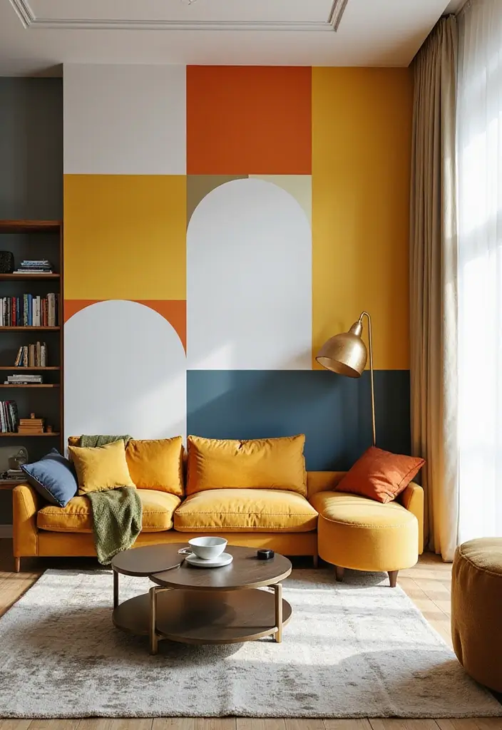 27+ Wall Design Ideas That Add Personality to Your Home - 19. Color-Blocked Walls