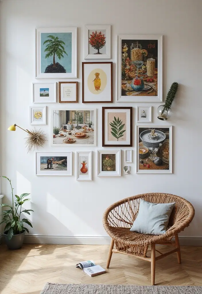 27+ Wall Design Ideas That Add Personality to Your Home - 25. Layered Wall Art Collections