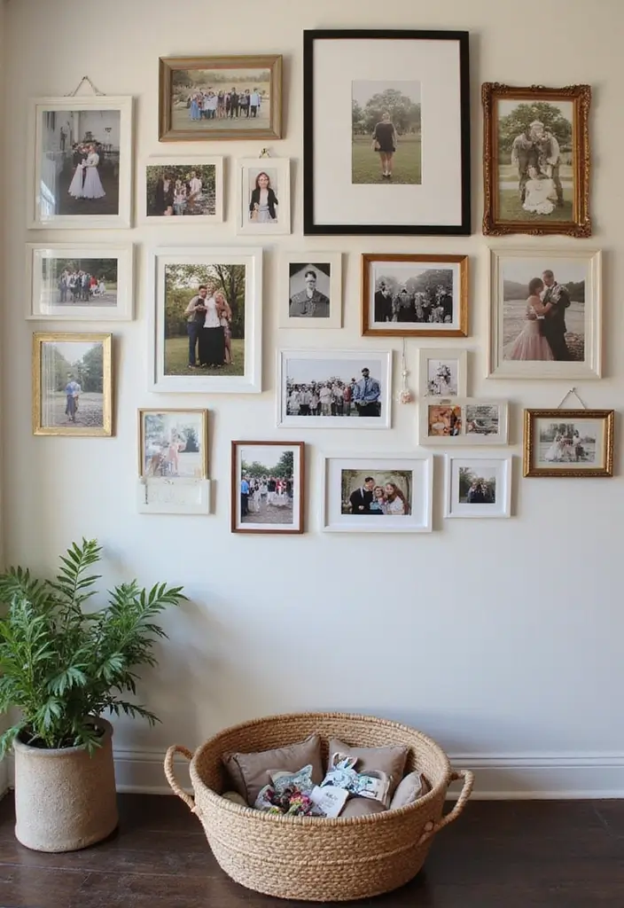 27+ Wall Photo Frame Ideas for Creative Displays - 21. Themed Collections