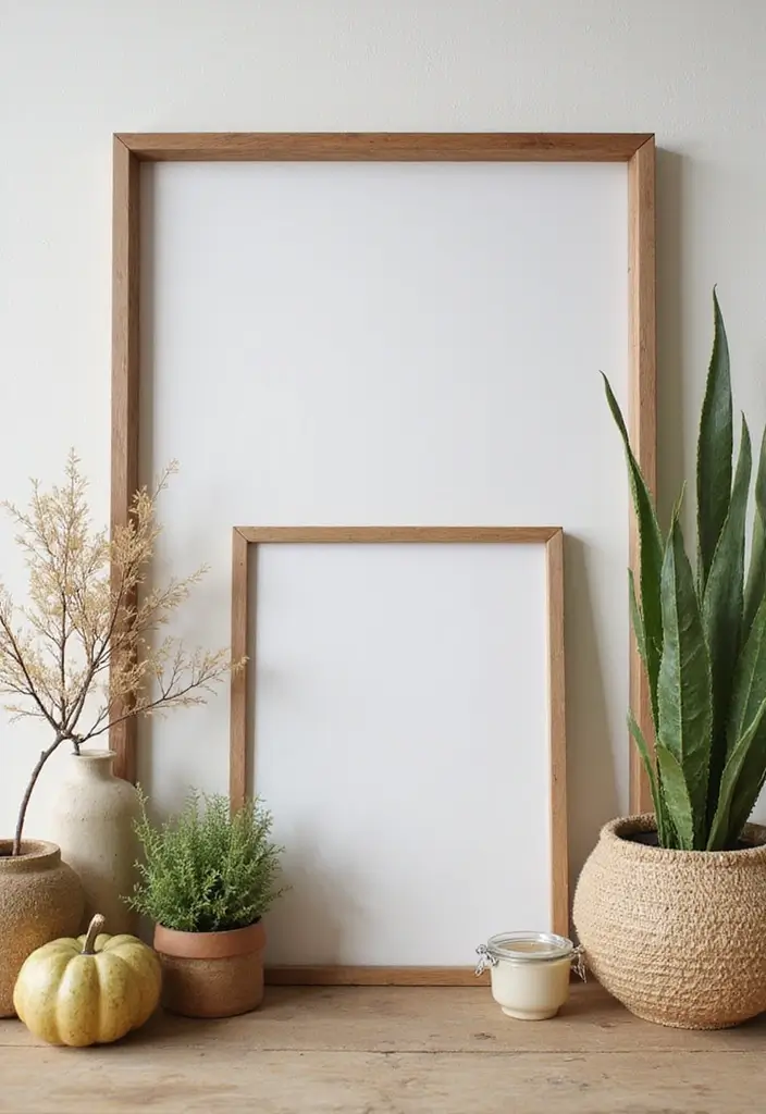 27+ Wall Photo Frame Ideas for Creative Displays - 27. Nature-Inspired Frame Displays