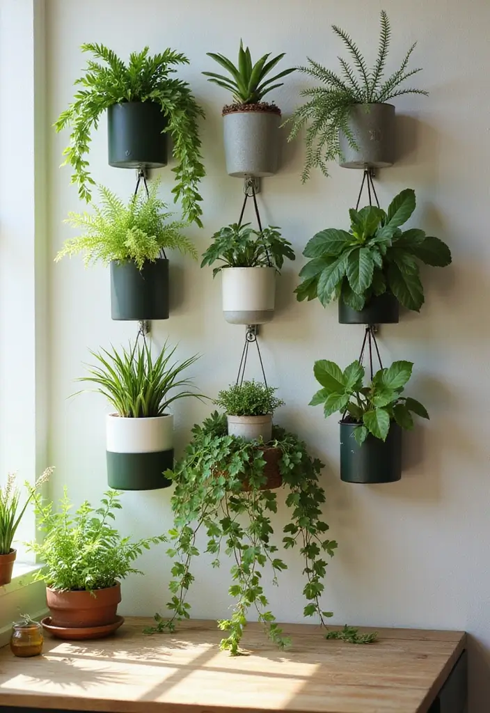 27+ Wall Shelf Ideas That Balance Beauty and Function - 12. Wall-Mounted Planters