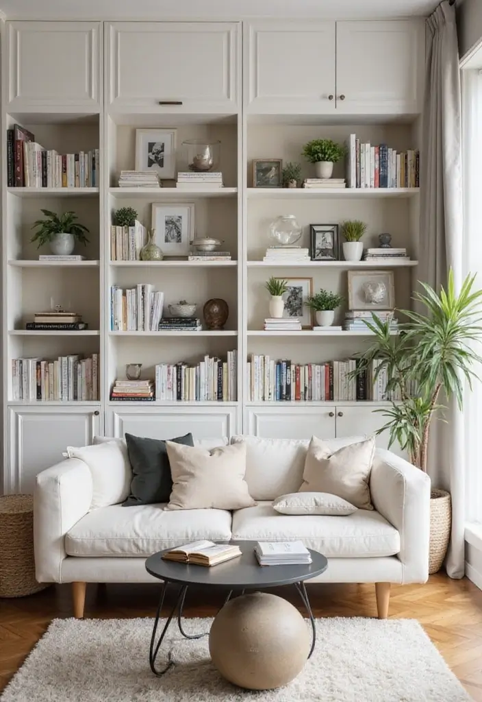 27+ Wall Shelf Ideas That Balance Beauty and Function - 13. Minimalist Book Displays