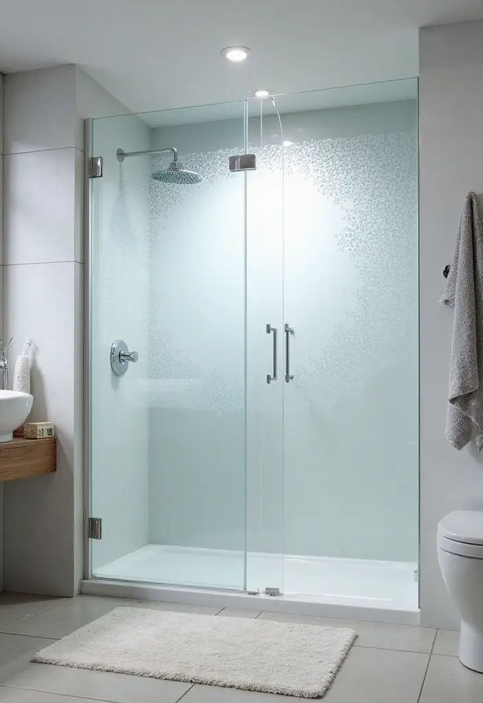 28+ Bathroom Wall Ideas That Balance Style and Function - 19. Glass Panels