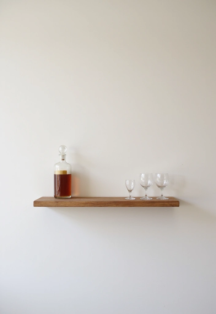 28+ Wall Bar Ideas for a Stylish Home Lounge - 1. Minimalist Magic