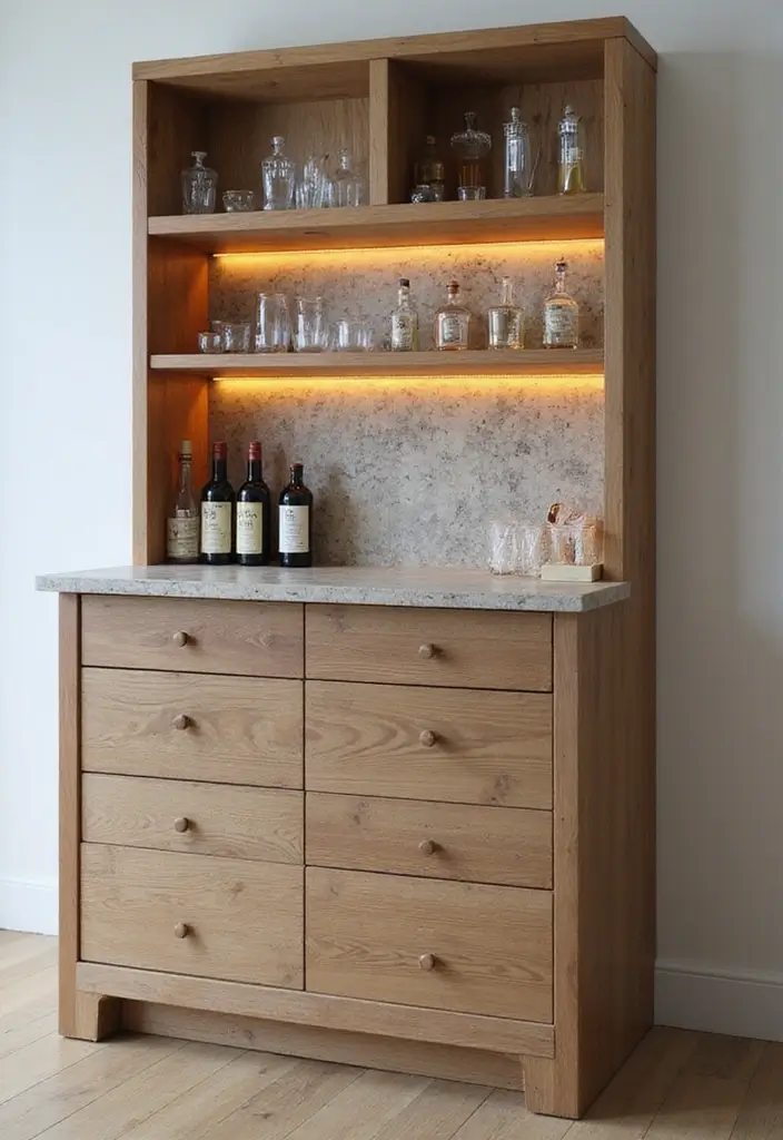 28+ Wall Bar Ideas for a Stylish Home Lounge - 16. Multifunctional Space