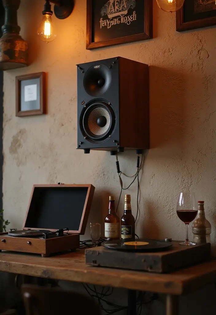 28+ Wall Bar Ideas for a Stylish Home Lounge - 28. Bar with Music