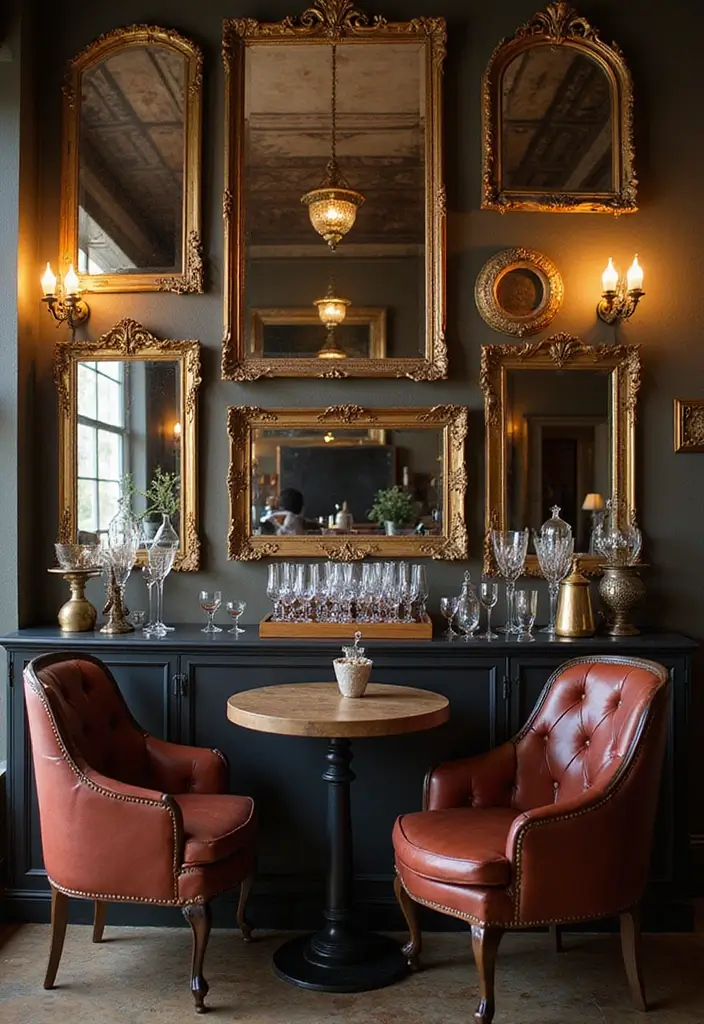 28+ Wall Bar Ideas for a Stylish Home Lounge - 4. Vintage Elegance