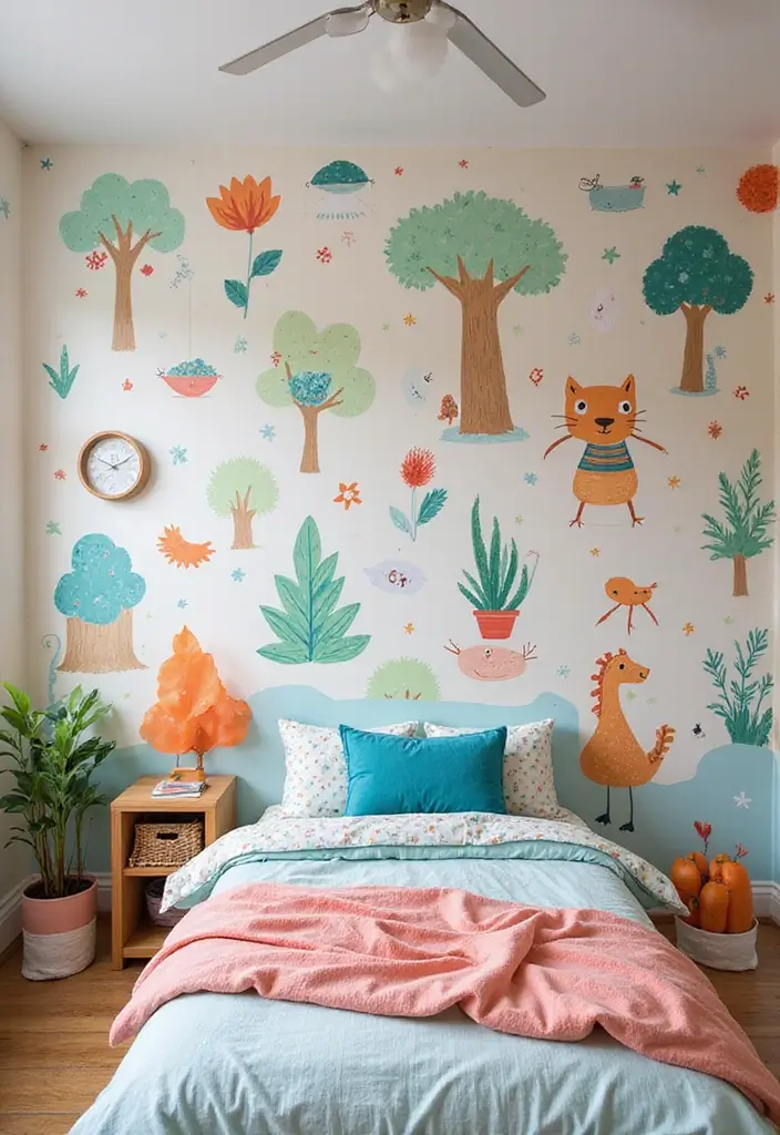 28+ Wall Covering Ideas That Redefine Interiors - 11. Hand-Painted Murals