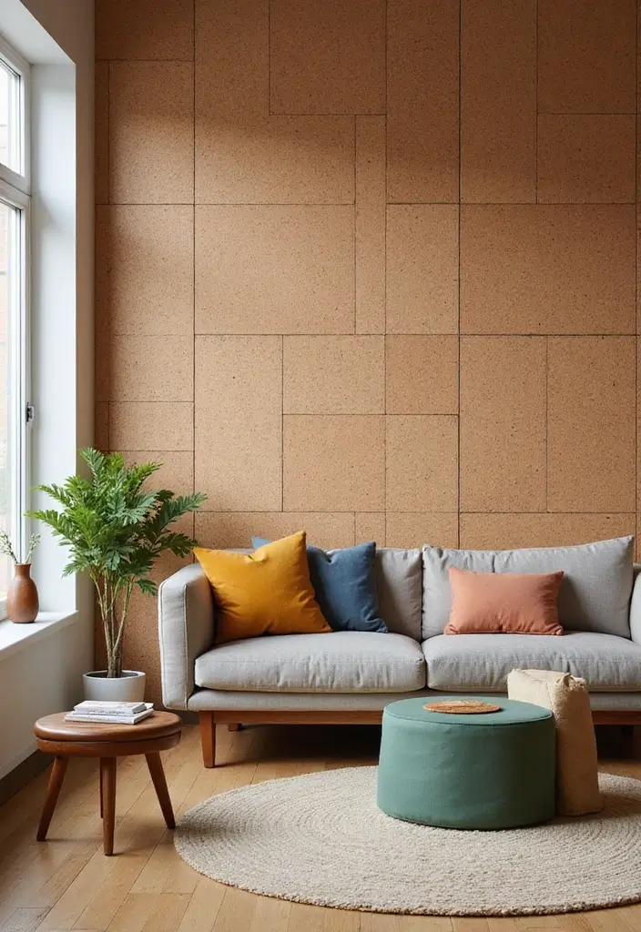 28+ Wall Covering Ideas That Redefine Interiors - 5. Cork Wall Tiles