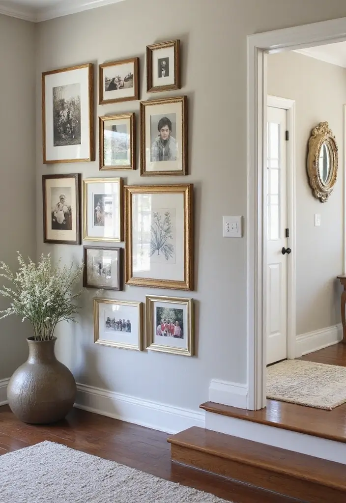29+ Foyer Wall Ideas That Impress Instantly - 1. Gallery Walls for a Personal Touch