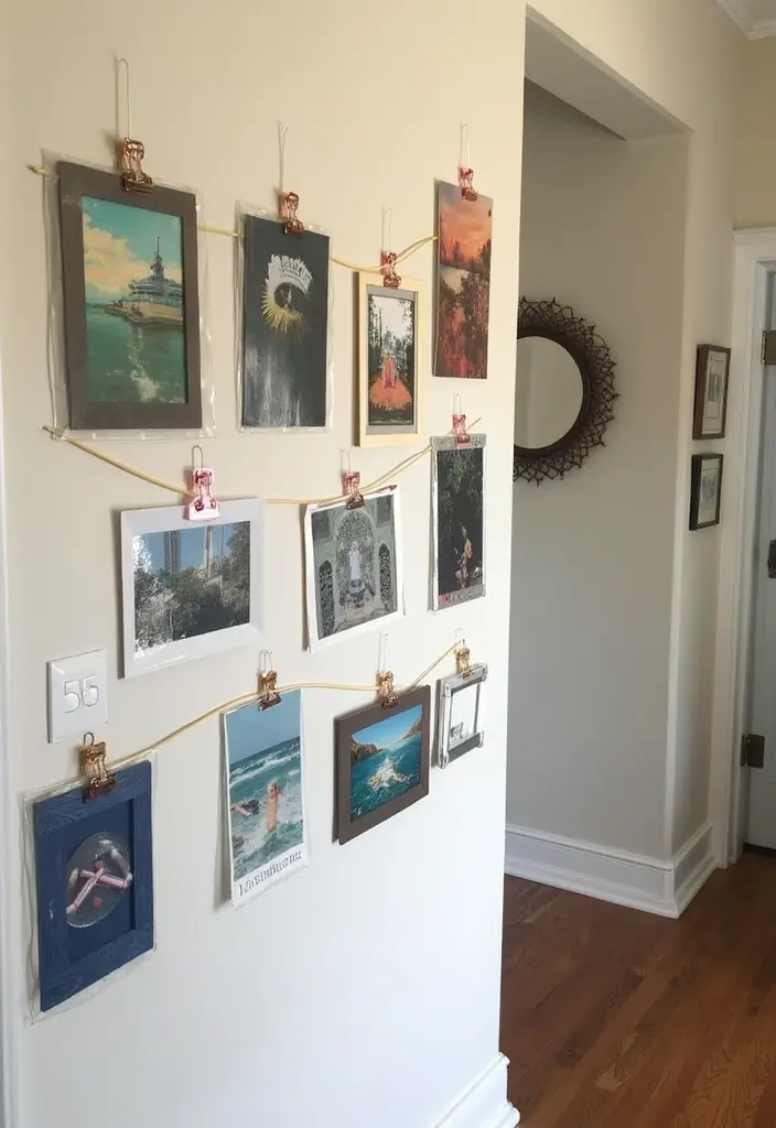 29+ Foyer Wall Ideas That Impress Instantly - 14. Wall-mounted Artwork Displays