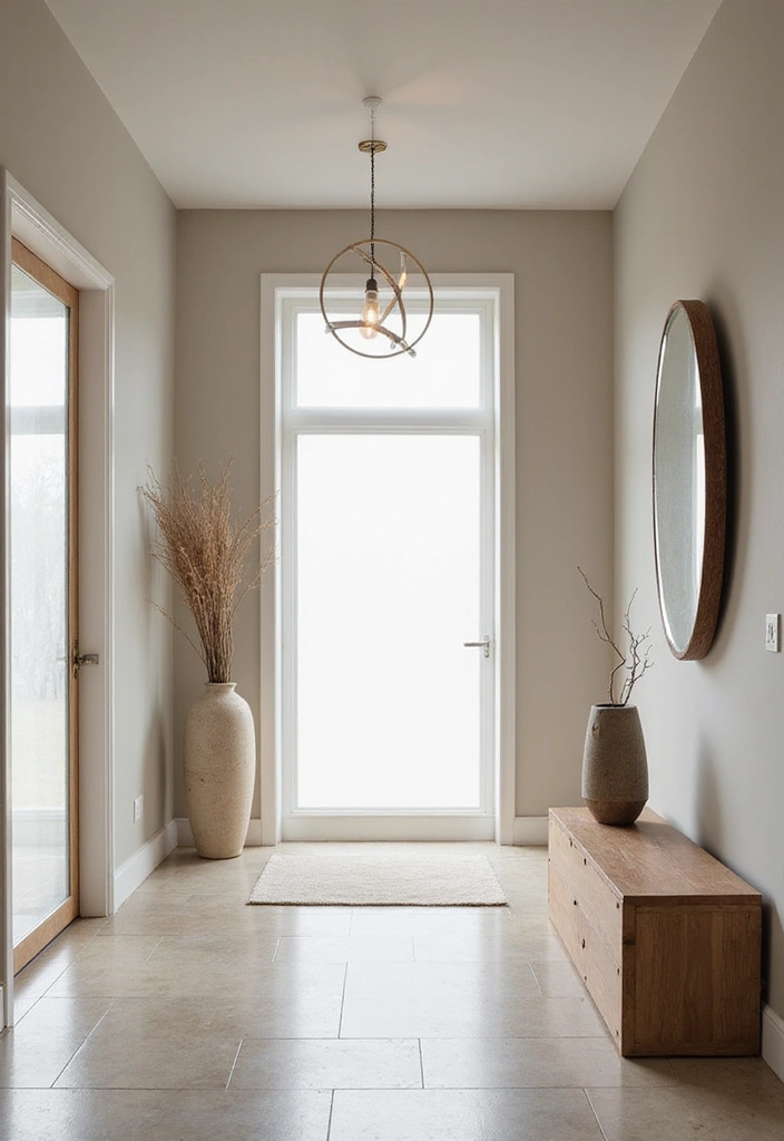 29+ Foyer Wall Ideas That Impress Instantly - 28. Minimalist Designs for Clean Lines