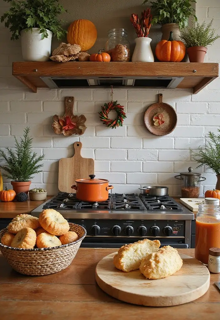 29+ Kitchen Wall Decor Ideas That Spark Joy - 22. Seasonal Displays