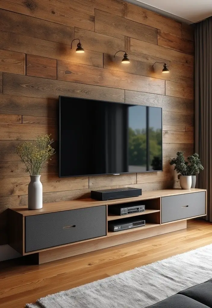 29+ Media Wall Ideas for Modern Homes 3 29+ Media Wall Ideas for Modern Homes - 3. Textured Wall Panels