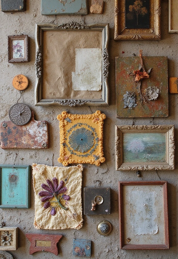 29+ Picture Wall Ideas That Elevate Your Interiors - 19. Mixed-Media Texture