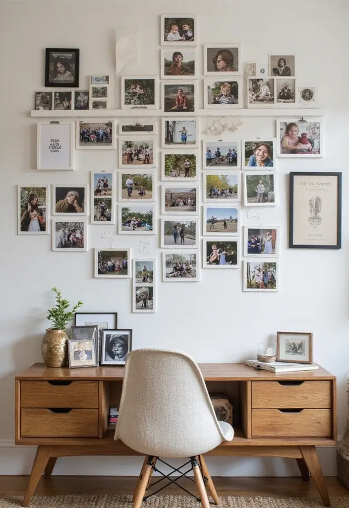 29+ Picture Wall Ideas That Elevate Your Interiors - 3. A Personal Storyboard