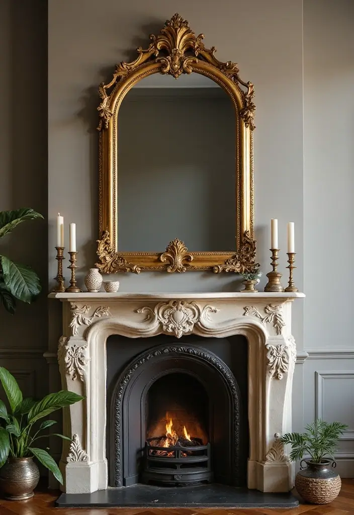 29+ Wall Mirror Ideas That Add Light and Space - 6. Antique Gilded Mirrors