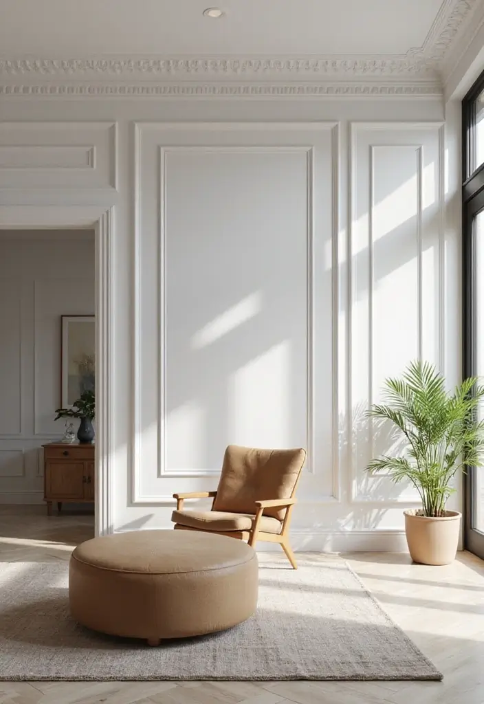 29+ Wall Molding Designs for Elegant Interiors - 13. Modern Minimalist Trim