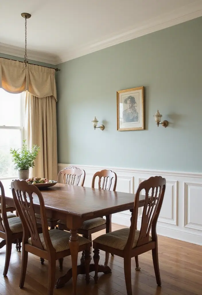 29+ Wall Molding Designs for Elegant Interiors - 3. Vintage Chair Rails