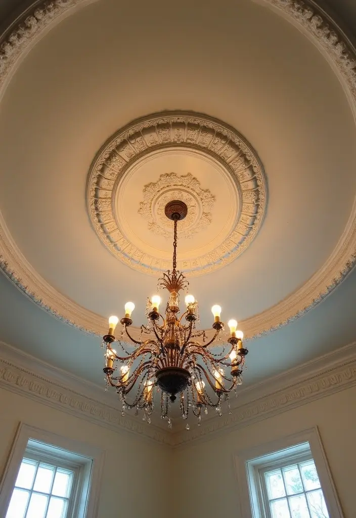 29+ Wall Molding Designs for Elegant Interiors - 6. Ceiling Medallions