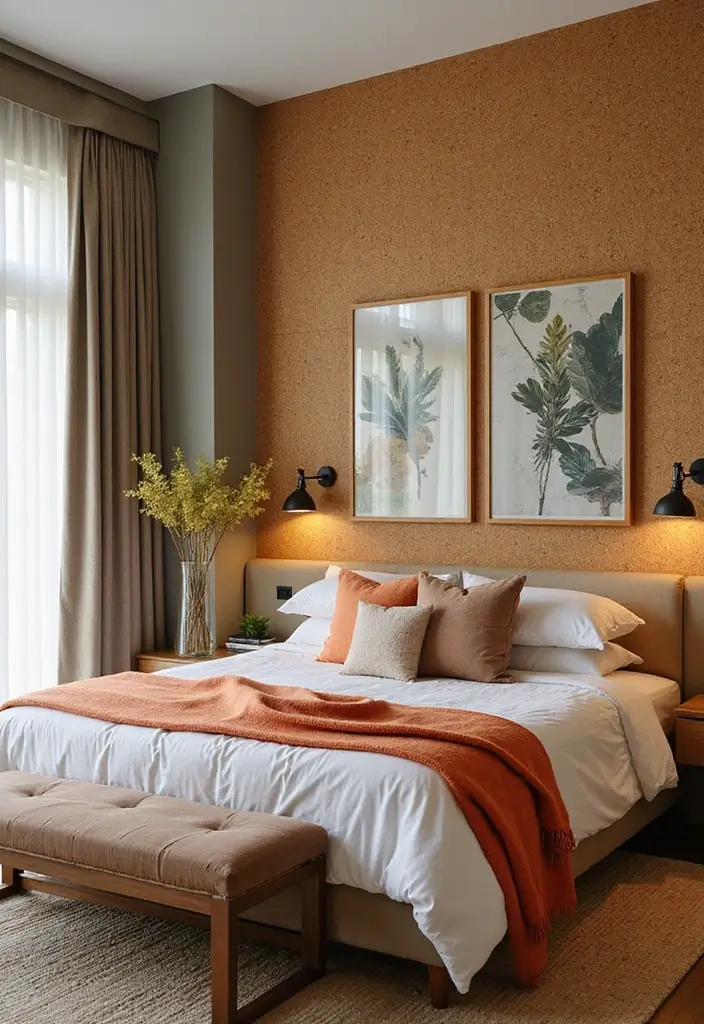 30+ Accent Wall Bedroom Designs That Feel Modern - 19. Eco-Friendly Wall Treatments