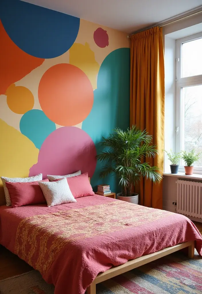 30+ Accent Wall Bedroom Designs That Feel Modern - 2. Bold Geometric Patterns