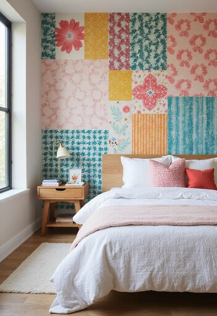 30+ Accent Wall Bedroom Designs That Feel Modern - 23. Temporary Peel-and-Stick Options