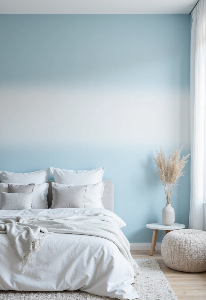 30+ Accent Wall Bedroom Designs That Feel Modern - 7. Subtle Ombre Effects