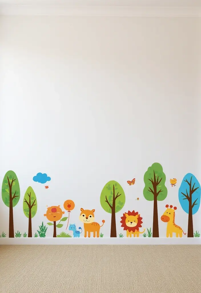 30+ Accent Wall Designs for Bold Interiors - 12. Decals and Stickers