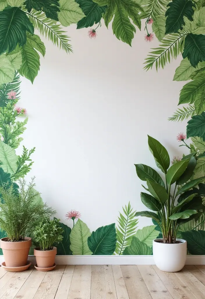 30+ Accent Wall Designs for Bold Interiors - 7. Nature-Inspired Designs
