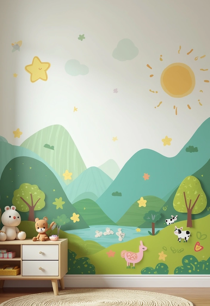 30+ Accent Wall Designs for Bold Interiors - 9. Murals