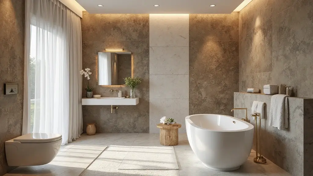 30+ Bathroom Accent Wall Inspirations That Feel Luxe