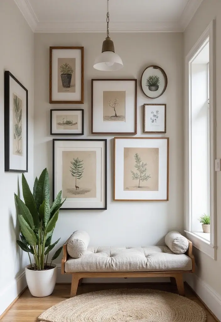 30+ Entryway Wall Ideas That Make a Bold First Impression - 1. Layered Wall Art