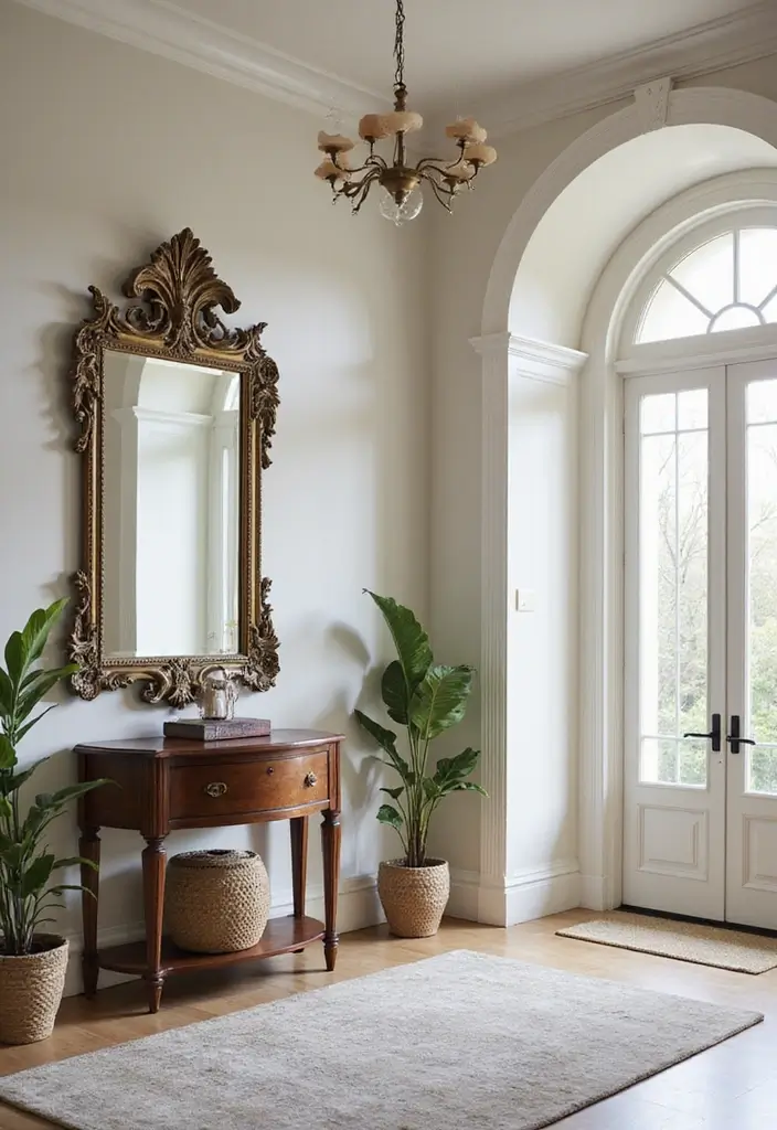 30+ Entryway Wall Ideas That Make a Bold First Impression - 2. Statement Mirrors
