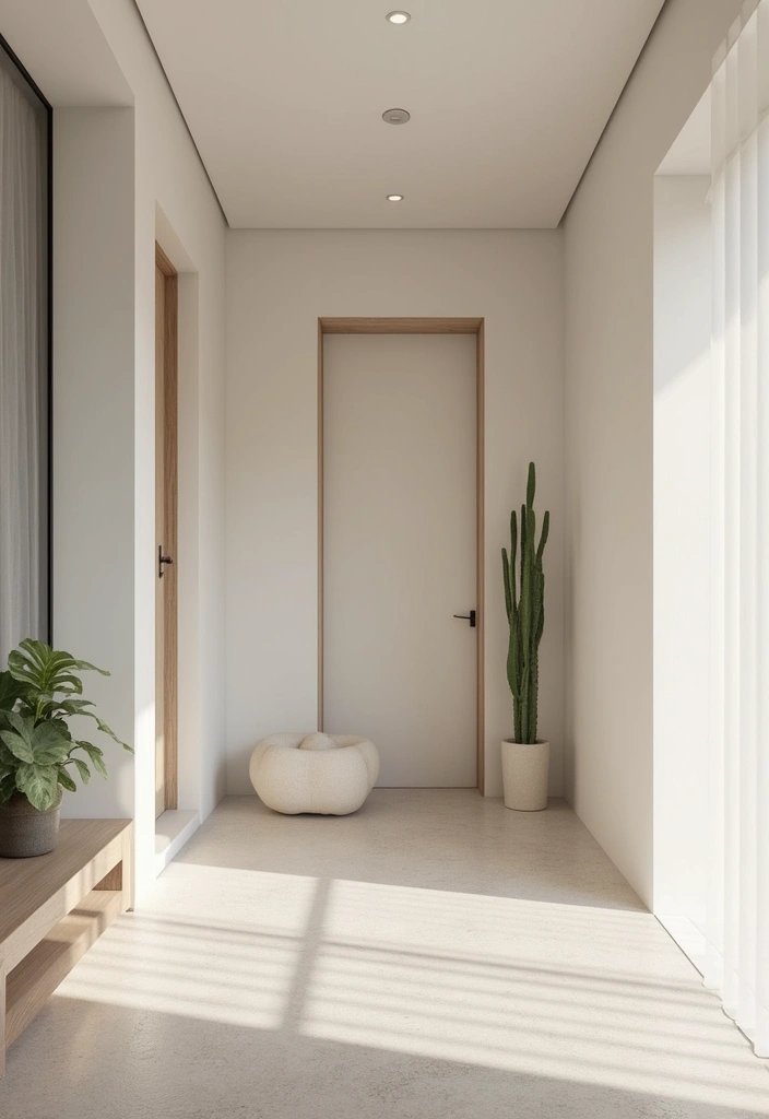 30+ Entryway Wall Ideas That Make a Bold First Impression - 22. Minimalist Designs