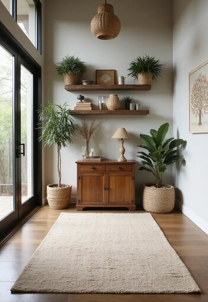 30+ Entryway Wall Ideas That Make a Bold First Impression - 25. Floor-to-Ceiling Decor