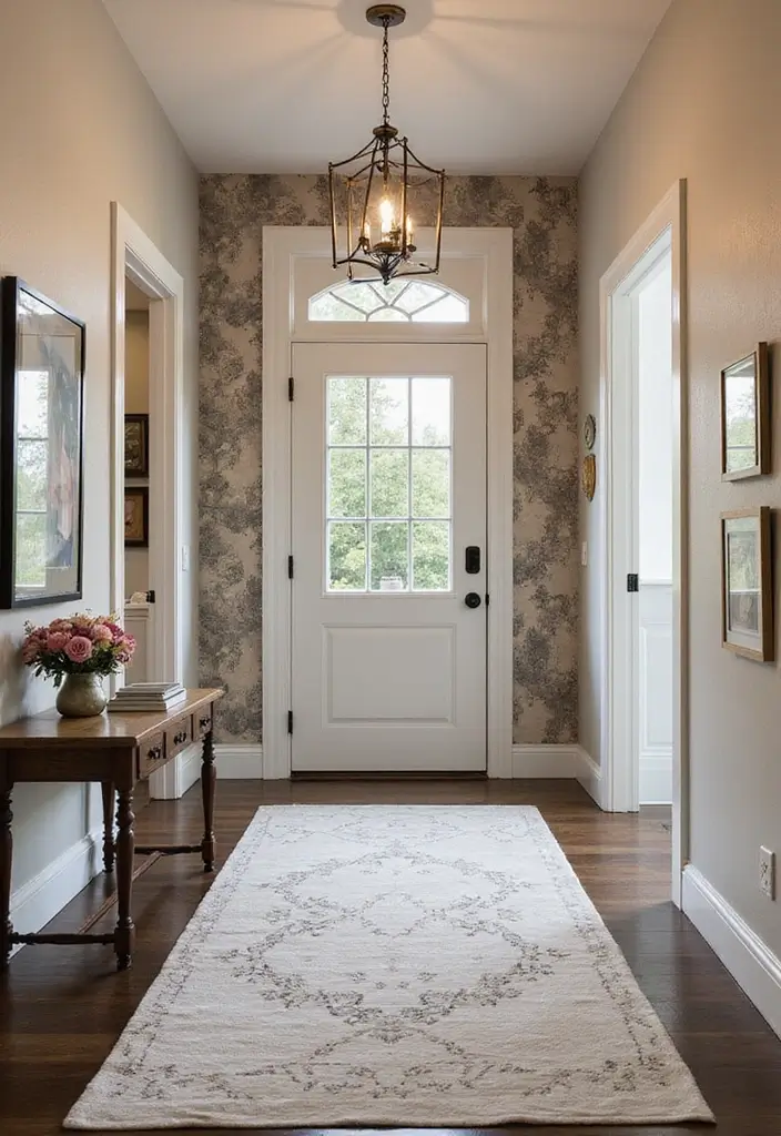 30+ Entryway Wall Ideas That Make a Bold First Impression - 30. Customized Wallpaper Murals