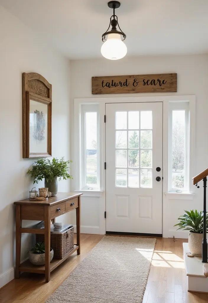 30+ Entryway Wall Ideas That Make a Bold First Impression - 9. Custom Signage
