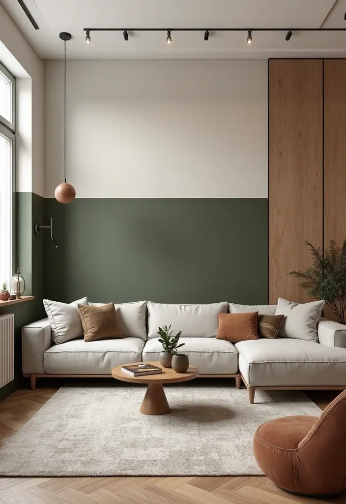 30+ Half Wall Panelling Inspirations That Add Character - 10. Two-Tone Designs