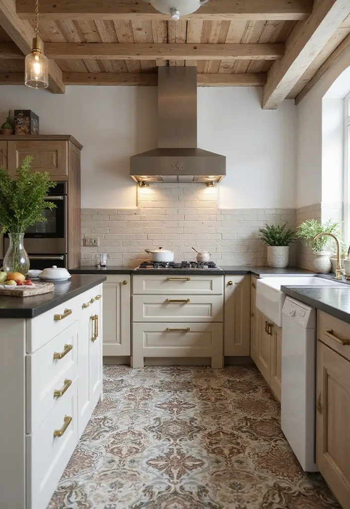 30+ Half Wall Panelling Inspirations That Add Character - 17. Vintage Tile Patterns