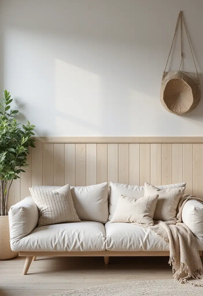 30+ Half Wall Panelling Inspirations That Add Character - 20. Scandinavian Simplicity