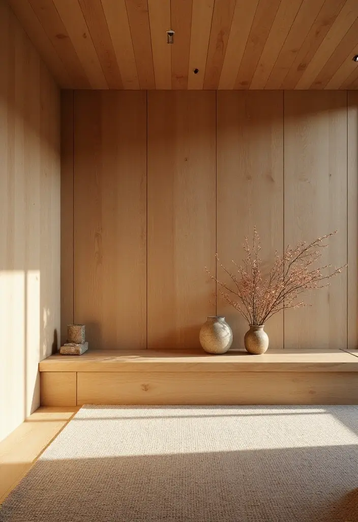 30+ Half Wall Panelling Inspirations That Add Character - 24. Zen-Inspired Designs