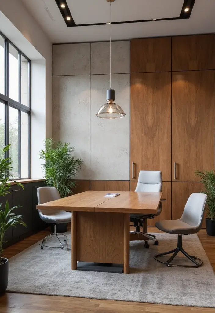 30+ Half Wall Panelling Inspirations That Add Character - 25. Contemporary Fusion